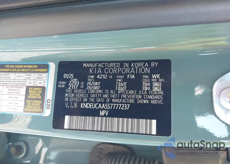 2025 Kia Seltos S из США, поврежденный, VIN KNDEUCAA5S7777237